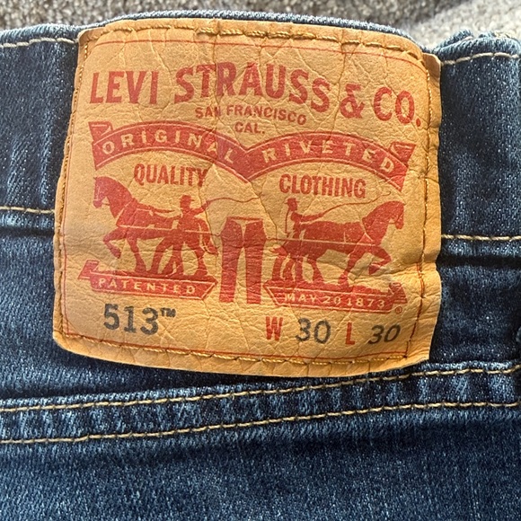 Levi's Men's Classic Blue 513 Straight Jeans, 30 x 30 - Picture 2 of 9